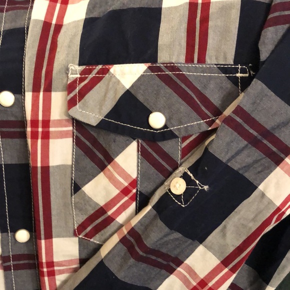 Coastal Pearl Snap Buttons Plaid Western Shirt - Picture 7 of 10